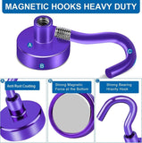 LOVIMAG Magnetic Hooks, 12 Pack 30lbs Magnet Hook 2025 Cruise Cabin Ship Essentials Heavy Duty Strong Magnets Refrigerator Fridge Hanging for Classroom Beach Vacation Kitchen Grills Home (Black) - Homesidy.com