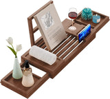 Premium Bathtub Tray Caddy, Expandable Bath Tray, Unique House Warming Gifts, New Home, Anniversary and Wedding Gifts for Couple, Bridal Shower Gift for Women - Homesidy.com