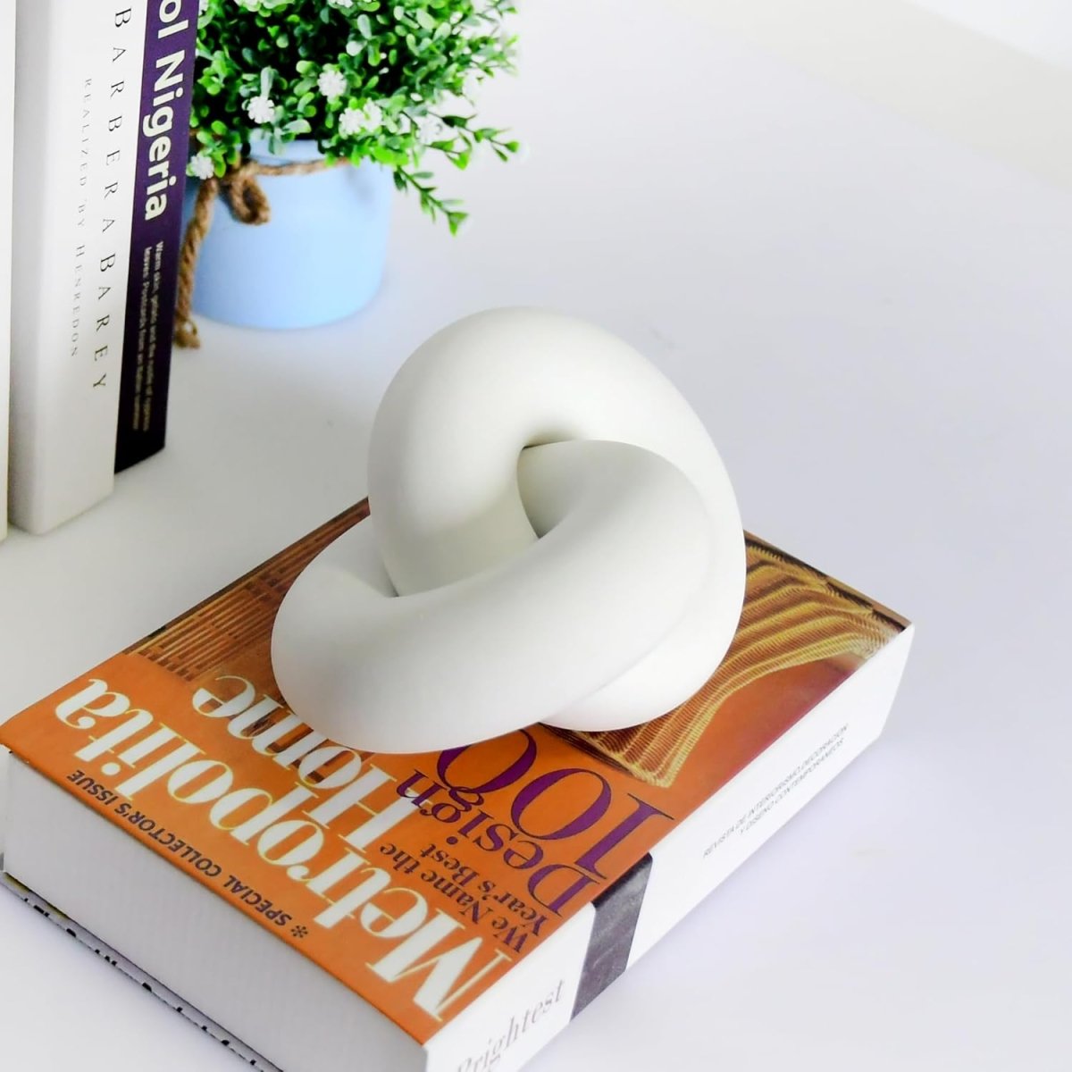 YiLiiod Wood Coffee Table Decor for Living Room, Hand Carved Chain Link Decoration, Modern Farmhouse and Boho Style Object - Homesidy.com