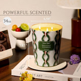 HomeLights Scented Candles for Women &amp; Men, 18oz Candle Jars Aromatherapy 4 - Wick Candle, Ideal for Rustic Modern Home Decor and Gifts, Blueberry Cheesecake - Homesidy.com
