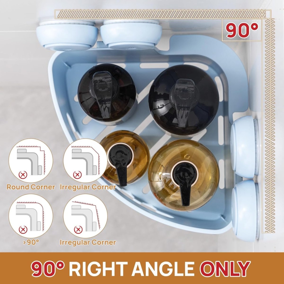 LEVERLOC Shower Caddy Suction Cup, 2 Pack Shower Shelves for Inside Shower with Hooks &amp; Soap Holder, NO - Drilling Bathroom Shower Organizer, Rustproof Meatl Shower Holder Storage, Black - Homesidy.com
