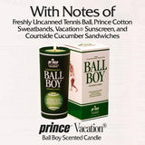 Ball Boy Tennis Scented Candle by Prince x Vacation Sunscreen, Premium Soy - Blend Wax, 65 - Hour Long Burning, Sport Gift for Women &amp; Men, 8 Oz. - Homesidy.com