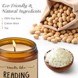 Book Lover Candle, Book Lovers Gifts, 7 oz Soy Wax Lavender Reading Candle, Birthday Reading Bookish Gifts for Women, Men, Bookworm, Librarian, Reader - Homesidy.com