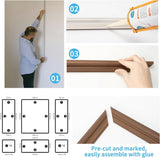 Art3d Pre - Cut Wall Molding Set of 6 pcs, Ready - to - Assemble Wainscoting Panels for Interior Wall Décor Living Room Bedroom Accent Wall - Installed with Glue, 3 Top 3 Bottom - Homesidy.com