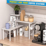 JayRex Countertop Organizer Organization, 3 Tier Moveable Corner Shelf Organizer for Kitchen, Bathroom, Spice Rack, Coffee Area, Over Sink, Dresser Table (Rustic Brown) - Homesidy.com