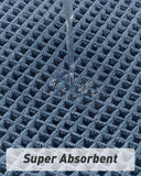 AMOAMI Upgraded Waffle Bath Mat, Super Absorbent Non Slip Bath Mats for Bathroom Floor, Machine Washable Bathroom Rugs with Tassels, Rubber Backed Bathroom Mats, Ultra Soft, 18&34; x 30&34;, Brown - Homesidy.com