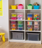 IRIS USA 6 Qt. Plastic Storage Bins Containers with Lids, 4 Pack, Small Sensory Bin, Craft Storage, Craft Organizers &amp; Storage, Organizing Container for Home, Office &amp; Art Supplies, Stackable, Clear - Homesidy.com