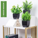 Der Rose 4 Pack Fake Plants Mini Artificial Greenery Potted Plants for Home Decor Indoor Office Table Room Farmhouse Bathroom Decor - Homesidy.com