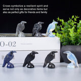 QLRSUXN Natural Black Obsidian Raven Figurines,2 Inch Healing Crystal Animal Statues,Lucky Guardian Pocket Crow Figurines as Women’s Gifts,Raven Statues for Office Home Decor and Ornament. - Homesidy.com