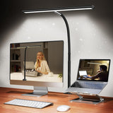 Airlonv LED Desk Lamp for Office Home, Eye - Caring Desk Light with Stepless Dimming Adjustable Flexible Gooseneck, 10W USB Adapter Desk Lamp with Clamp for Reading, Study, Workbench (Black) - Homesidy.com