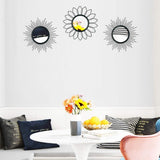 3 Pack Metal Mirrors for Wall Sunburst Wall Mirrors Home Décor Decorative Hanging Wall Art for Living Room Bedroom Entryway (Gold, Flower Sunburst) - Homesidy.com
