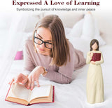 Cuayaes Reading Thinker Statue Book Lover Gifts for Women Readers, Graduates, Students, Teachers, Bookshelf Decor Aesthetic Sculpture Home Decor for Shelves Desk Office Living Room - Homesidy.com