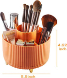 fanado 360° Rotate Makeup Brush Holder Organizer, Makeup Organizers Countertop, Makeup organization and Skincare Storage for Vanity, Desktop, Bathroom (White) - Homesidy.com