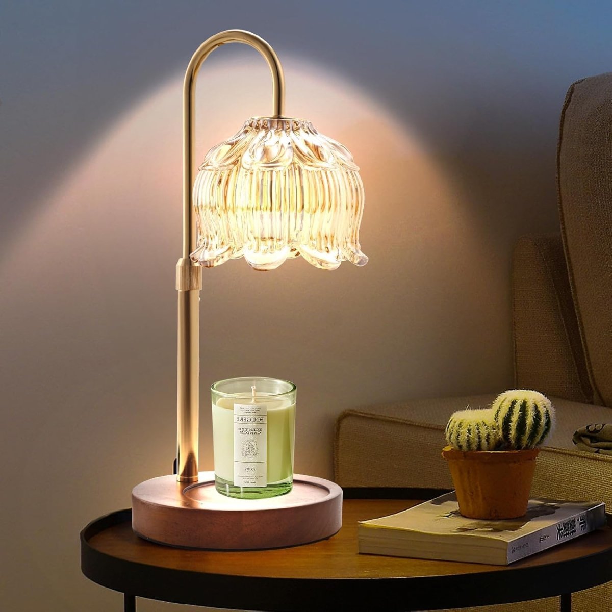 GEEZO Fragrance Candle Warmer Lamp，Electric Candle Warmer with Timer &amp; Dimmer，Mom Christmas Birthday Gifts for Women, House Warming Gifts New Home Bedroom Decor - Homesidy.com