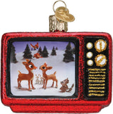 Old World Christmas Rudolph and Clarice Glass Blown Ornament for Christmas Tree, Handcrafted Holiday Decoration, Rudolph Collection - Homesidy.com