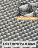 AMOAMI Upgraded Waffle Bath Mat, Super Absorbent Non Slip Bath Mats for Bathroom Floor, Machine Washable Bathroom Rugs with Tassels, Rubber Backed Bathroom Mats, Ultra Soft, 18&34; x 30&34;, Brown - Homesidy.com