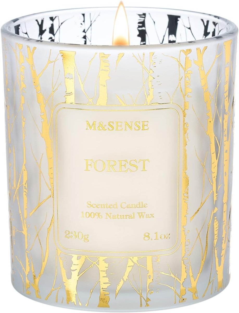 M&amp;SENSE Vanilla Scented Candles, Vegan Soy Candles, Creamy Naturally Scented, 8.1oz 42 - Hour Slow Burning Time, Toxic Free Winter Relaxing Sleep Thanksgiving Christmas Fancy Gift for Home Decor - Homesidy.com