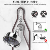 Shower Caddy Hanging Adjustable Shower Caddy, Rustproof Shower Organizer Extended Length Shower Caddy Over Shower Head with Hooks Soap Holder, Large Capacity Anti - Swing Bathroom Organizer, Black - Homesidy.com