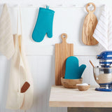 KITCHENAID Ribbed Soft Silicone Oven Mitt 2 - Pack Set, 7.5&34;x13&34;, Milkshake - Homesidy.com