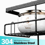 Aitatty Over the Door Shower Caddy Hanging: Black Rustproof Shower Organizer over the Door - No Drilling Bathroom Rack for Inside - Homesidy.com