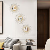 3 Pack Metal Mirrors for Wall Sunburst Wall Mirrors Home Décor Decorative Hanging Wall Art for Living Room Bedroom Entryway (Gold, Flower Sunburst) - Homesidy.com