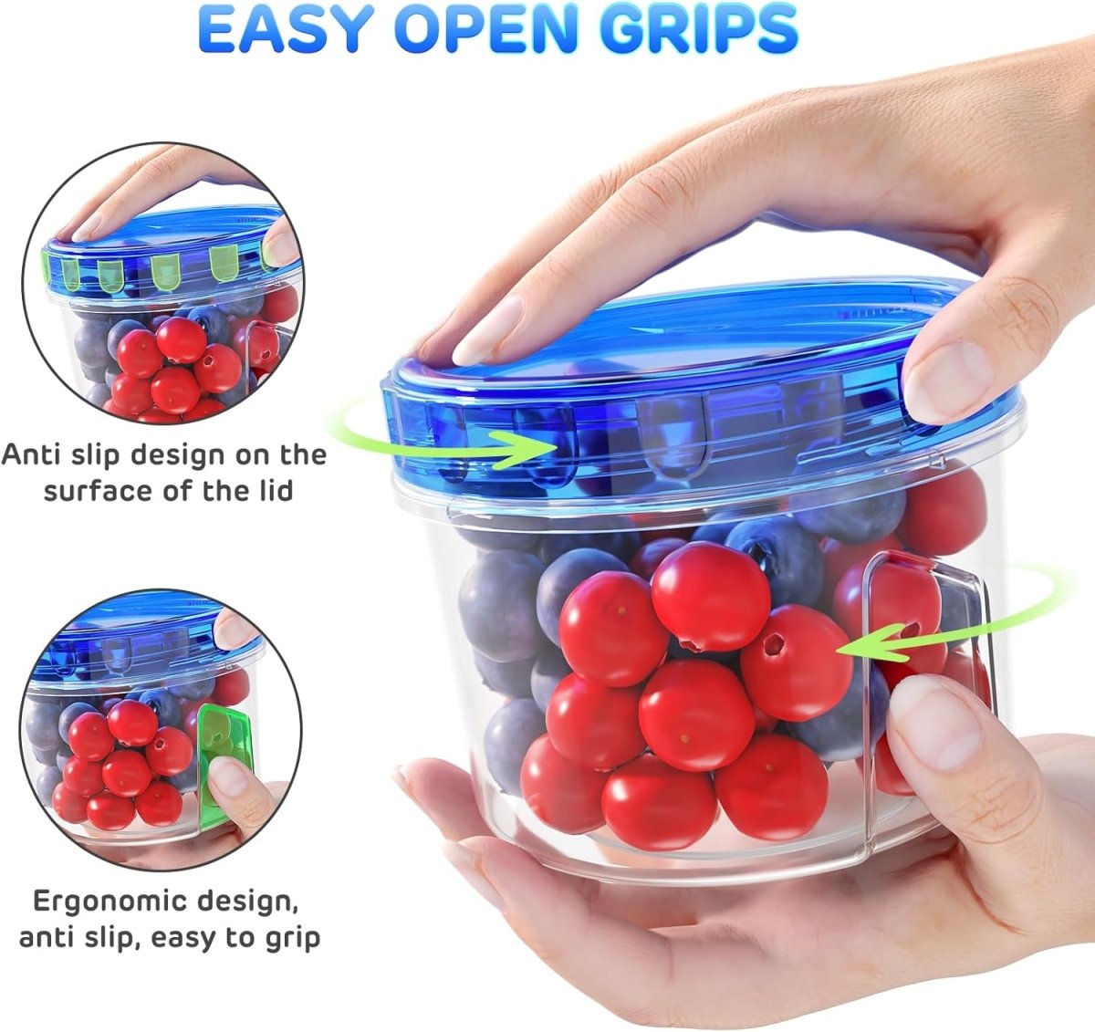 Freezer Storage Containers, [6 Pack - 16 Oz] Airtight Plastic Food Storage Containers with Twist Top Lids, Soup, Meal Prep Containers | BPA Free | Stackable | Leakproof | Microwave/Dishwasher Safe - Homesidy.com