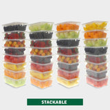 Freshware Food Storage Containers [50 Set] 8 oz Plastic Deli Containers with Lids, Slime, Soup, Meal Prep Containers | BPA Free | Stackable | Leakproof | Microwave/Dishwasher/Freezer Safe - Homesidy.com