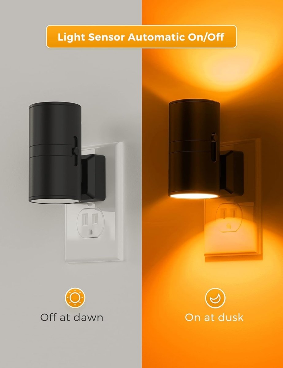 L LOHAS LED Night Light Plug in, Modern Night Lights Plug into Wall, Dusk to Dawn Sensor, Soft White 3000K, 0 - 100LM Adjustable Brightness, Dimmable Night Lights for Hallway Bedroom Stairway, 2 Pack - Homesidy.com