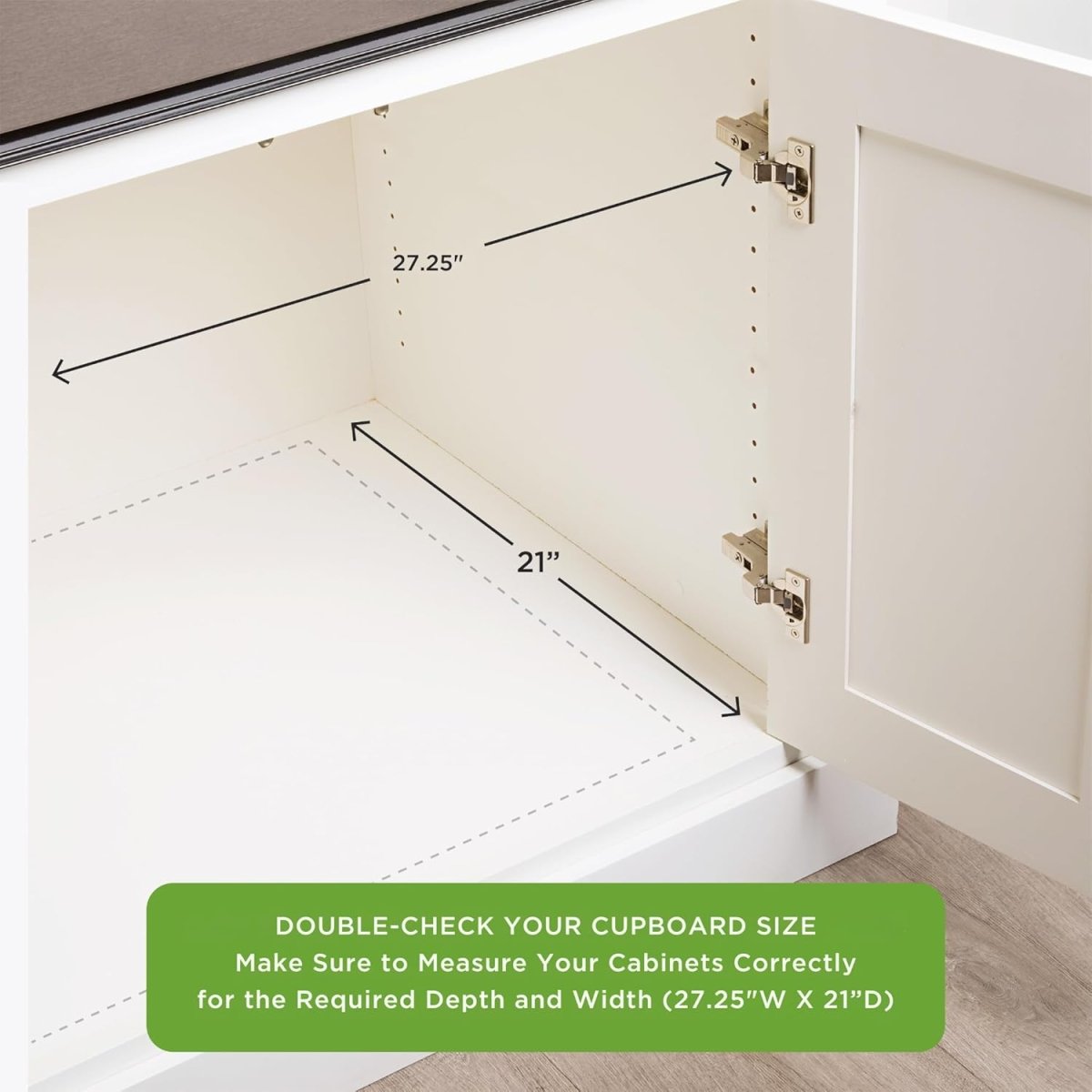 HOLDN’ STORAGE Bamboo Wooden Pull out Cabinet Organizer. 17&34; W x 21&34; D - Requires At Least a 18.25&34; W x 21&34; D.Cabinet Opening. W/Lifetime Limited Warranty. Bamboo Tray and Heavy gauge metal rails. - Homesidy.com