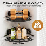 LEVERLOC Corner - adaptive Suction Cup Shower Caddies 2 Pack, Stainless Steel Rustproof Corner Shower Shelf, Large Capacity Removable Suction Cup Bathroom Organizer, Drill - Free Wall Mounted Basket, Gray - Homesidy.com