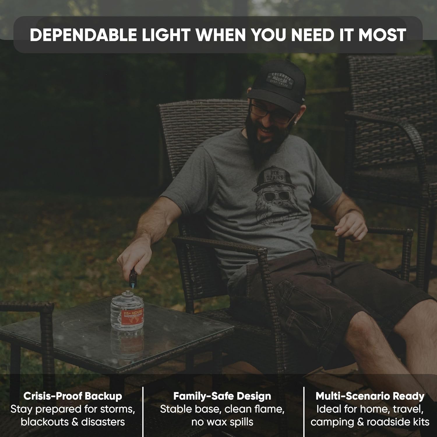 GasOne 115 Hours Emergency Candle Set – 8 - Pack Liquid Candles – Clean Burning, Unscented Long - Burning Candles for Ambient Lighting, Power Outages, Camping &amp; Blackouts - Homesidy.com