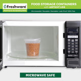 Freshware Food Storage Containers [24 Set] 32 oz Plastic Deli Containers with Lids, Slime, Soup, Meal Prep Containers | BPA Free | Stackable | Leakproof | Microwave/Dishwasher/Freezer Safe - Homesidy.com