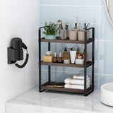 HNRLOY Bathroom Counter Organizer,Bathroom Countertop Organizer,Counter Shelf,Countertop Storage,Organization and Storage,Makeup Shelf,Sink Caddy(Brown 3 Tier) - Homesidy.com