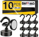 DIYMAG Garage Storage Hooks 6 Pack, 30lbs 2025 Cruise Cabin Ship Essentials N52 Magnetic Hook Heavy Duty Strong Wall Mount Magnets Fridge for Classroom Wall Mount Kitchen Grills Silver - Homesidy.com