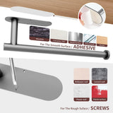 DEKAVA Paper Towel Holder Under Cabinet Wall Mount for Kitchen Towel, Self - Adhesive Bar, Rack, SUS304 Stainless Steel 13 inch (BlackA, 1) - Homesidy.com