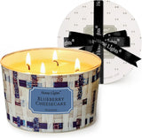 HomeLights Scented Candles for Women &amp; Men, 18oz Candle Jars Aromatherapy 4 - Wick Candle, Ideal for Rustic Modern Home Decor and Gifts, Blueberry Cheesecake - Homesidy.com