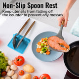 Zulay Kitchen Spoon Rest for Multiple Utensils High Heat - Resistant Silicone Drip Pad, BPA - Free Spoon Holder for Stove Top, Kitchen Gadget Holder for Ladles, Tongs, Cooking Spatula - Makes Great Gift - Homesidy.com