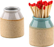 dgudgu Match Cloche Decorative Matches Jar with Match Striker Set of 2 Mini Pottery Match Holder with Striker - Homesidy.com