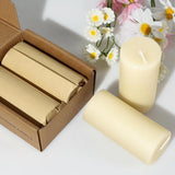 Natural Beeswax Pillar Candles,100% Pure Beeswax Candles - 258 Hours Long Burning,Off - White Unscented Bees Wax Candles for Home,Prayer,Dripless Smokeless Organic Pillar Candles Bulk - 2x4in - 6 Pack - Homesidy.com