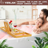 Premium Bathtub Tray Caddy, Expandable Bath Tray, Unique House Warming Gifts, New Home, Anniversary and Wedding Gifts for Couple, Bridal Shower Gift for Women - Homesidy.com