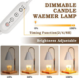 Modern Candle Warmer Lamp with Timer, Dimmable Candle Lamp Warmer, Men Women Christmas Birthday Gifts, Black Candle Warmer, Adjustable Candle Light Warmer, Cozy Living Room Bedroom Home Decor - Homesidy.com