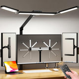 Airlonv LED Desk Lamp for Office Home, Eye - Caring Desk Light with Stepless Dimming Adjustable Flexible Gooseneck, 10W USB Adapter Desk Lamp with Clamp for Reading, Study, Workbench (Black) - Homesidy.com