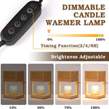 Modern Candle Warmer Lamp with Timer, Dimmable Candle Lamp Warmer, Men Women Christmas Birthday Gifts, Black Candle Warmer, Adjustable Candle Light Warmer, Cozy Living Room Bedroom Home Decor - Homesidy.com