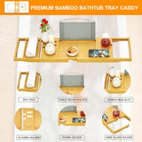 Banlilu Bathtub Tray - Bath Tray Expandable - Bath Tub Tray Table for Bathtub, Ajustable Size, Fits Most Tubs - Homesidy.com