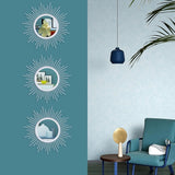 3 Pack Metal Mirrors for Wall Sunburst Wall Mirrors Home Décor Decorative Hanging Wall Art for Living Room Bedroom Entryway (Gold, Flower Sunburst) - Homesidy.com
