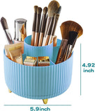 fanado 360° Rotate Makeup Brush Holder Organizer, Makeup Organizers Countertop, Makeup organization and Skincare Storage for Vanity, Desktop, Bathroom (White) - Homesidy.com