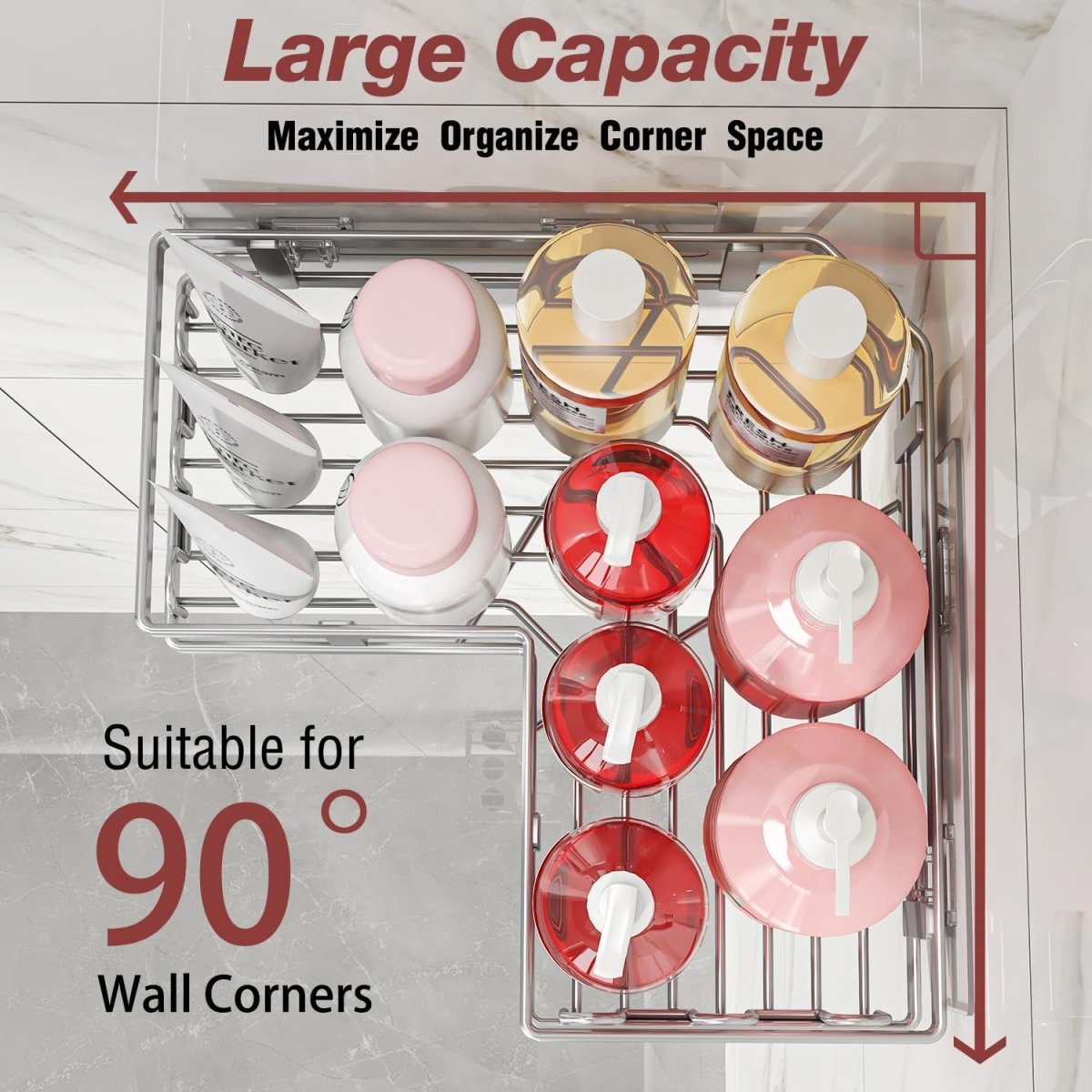 Youvip Shower Caddy Corner with Soap Holder, No Drilling Shower Shelves - Rustproof, Adhesive Shower Organizer Corner for Dorm. Black, 4 - Pack - Homesidy.com