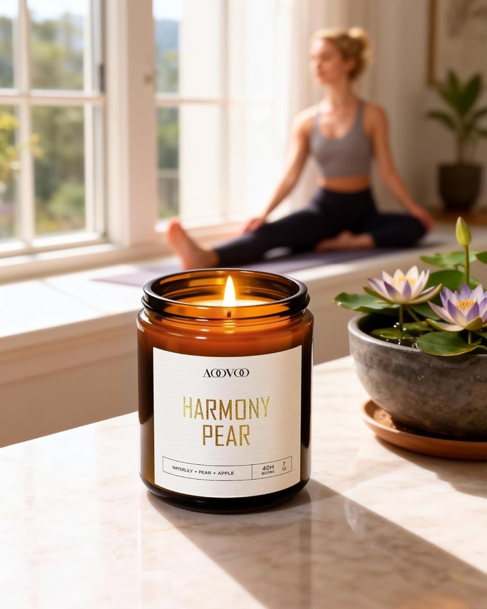 AOOVOO Scented Candles - 4PC Candle Set, 36 oz Soy Candles, Soy Candle for Home Scented, Lavender/Vanilla/Eucalyptus/Sage - Homesidy.com