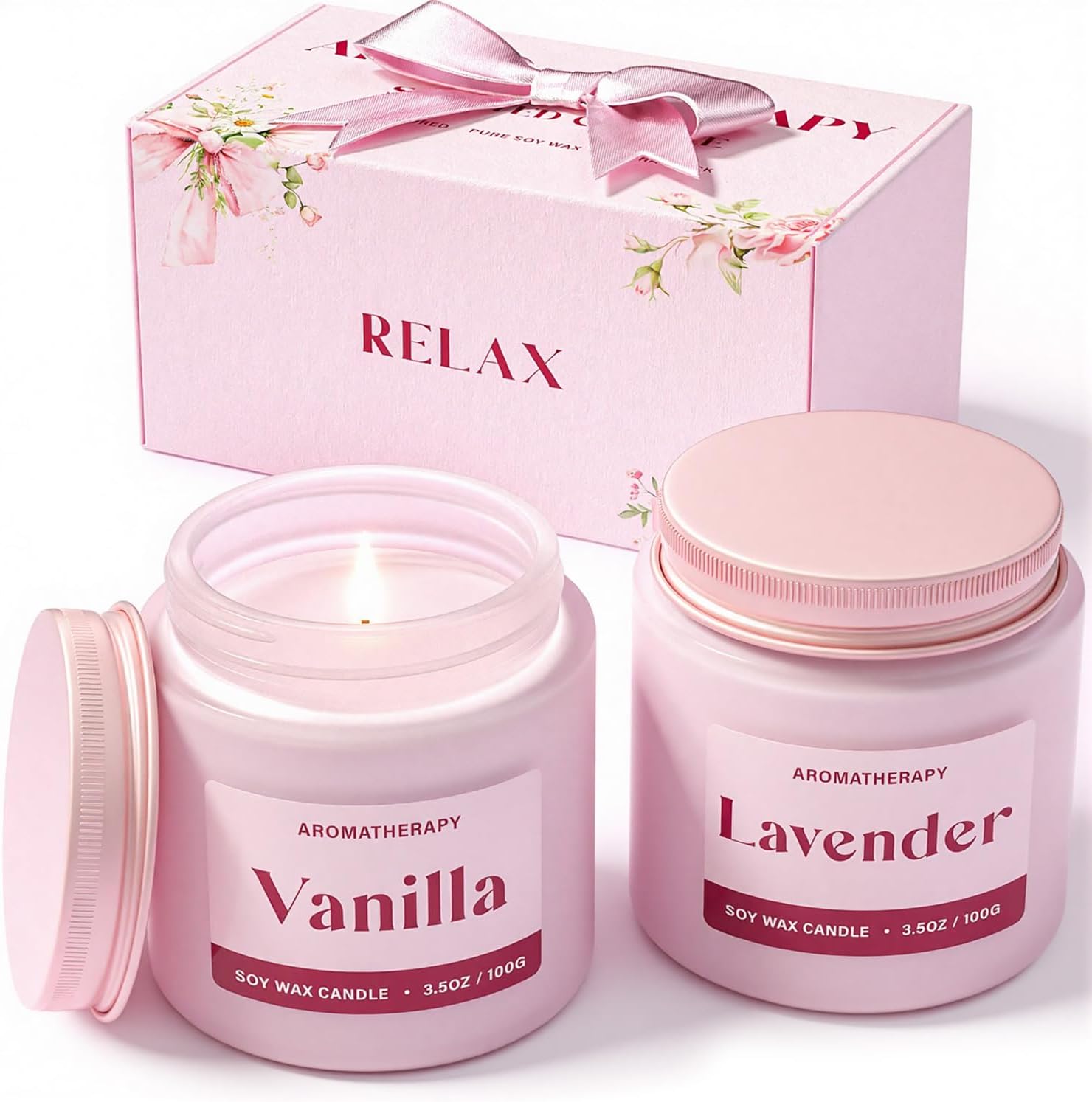 Waxcanpy Scented Candle Gift Set, Soy Candles for Women, Sleep Candles for Home Scented, 2 Pack Aromatherapy Candle for Relaxing, Sleep, Stress Relief &amp; Home Decor - Homesidy.com