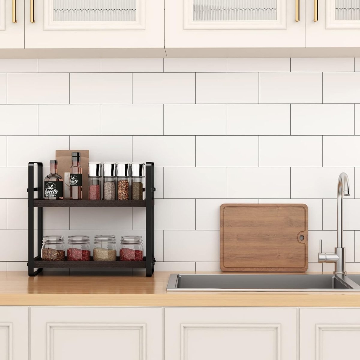 HNRLOY Bathroom Counter Organizer,Bathroom Countertop Organizer,Counter Shelf,Countertop Storage,Organization and Storage,Makeup Shelf,Sink Caddy(Brown 3 Tier) - Homesidy.com